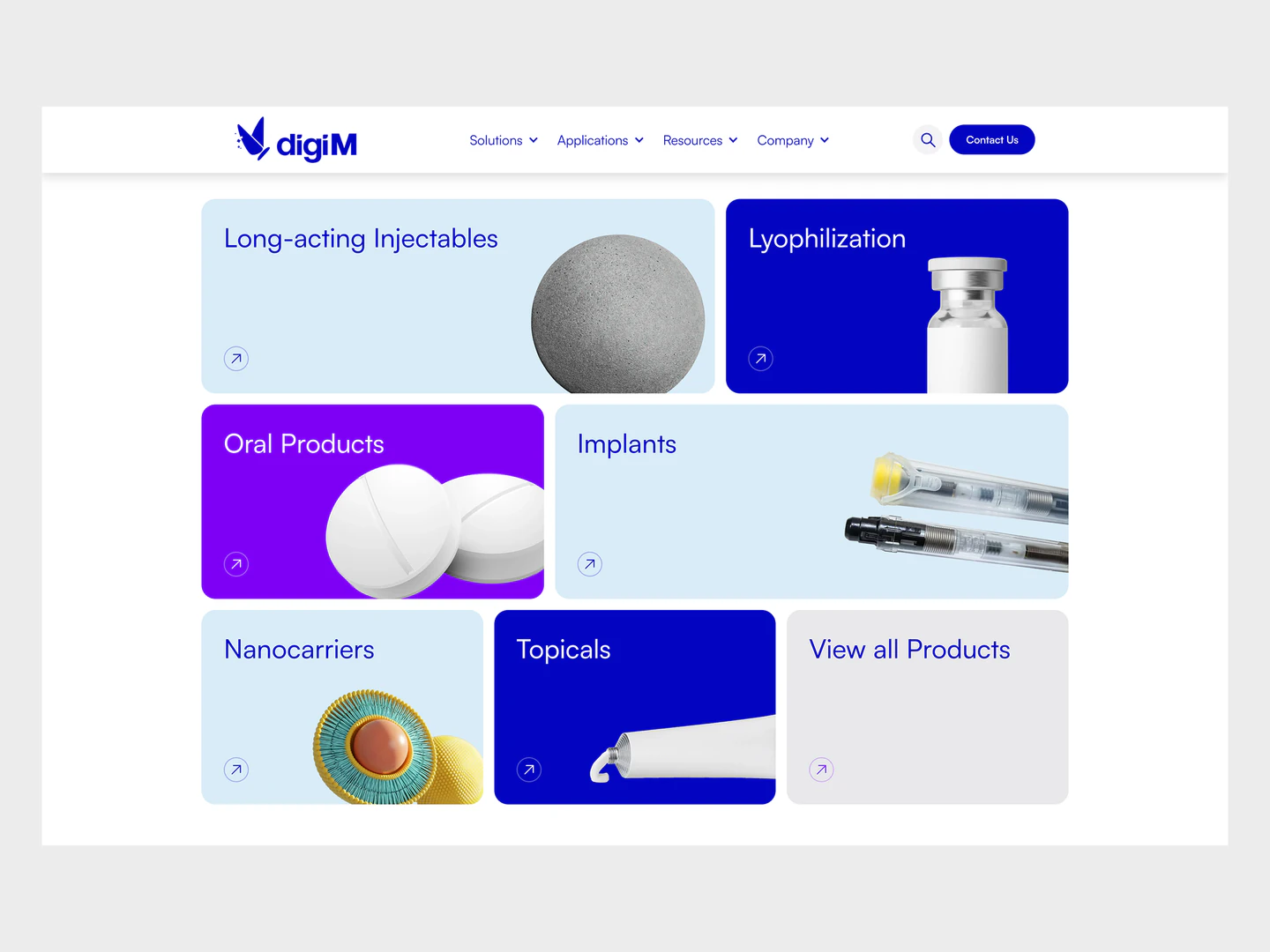 digiM desktop pharmaceutical product categories