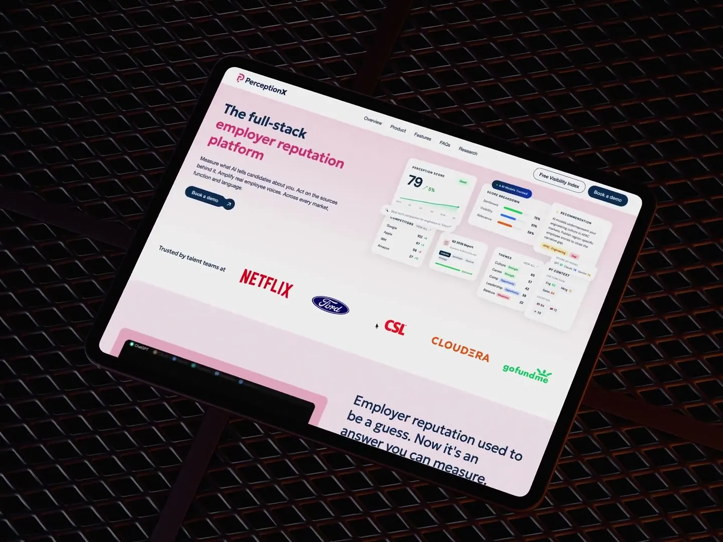 PerceptionX website showcase