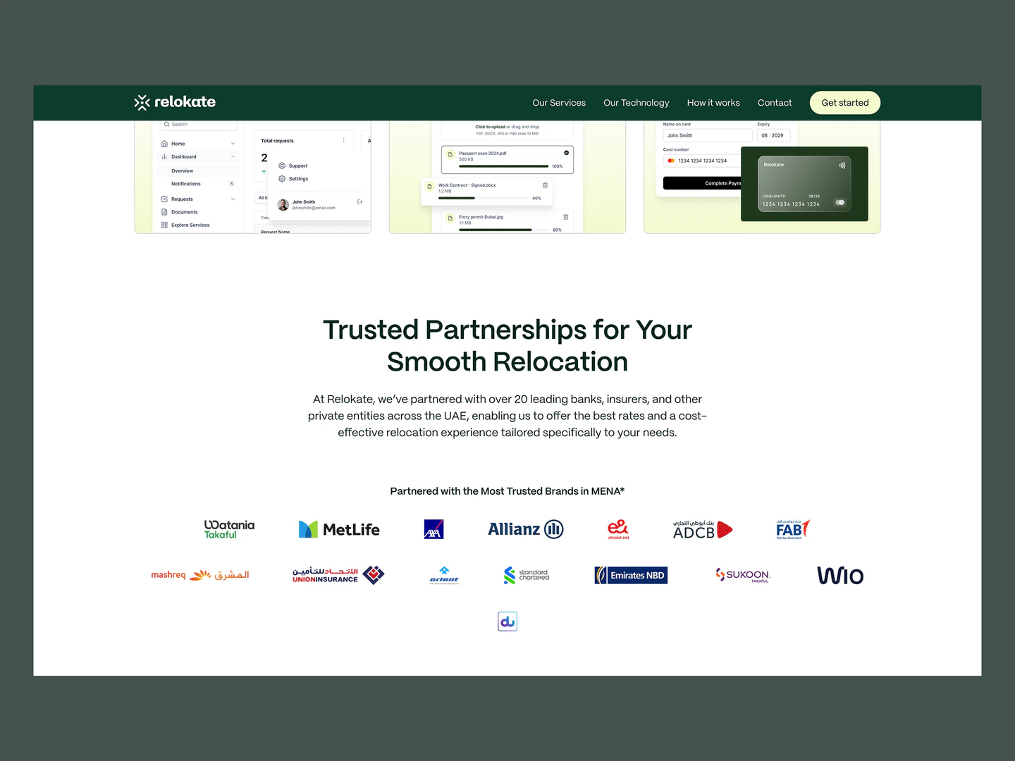 Relokate desktop partnerships section with partner logos